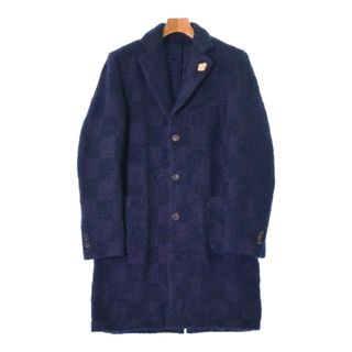 ラルディーニ(LARDINI)のLARDINI ラルディーニ チェスターコート 50(XL位) 紺 【古着】【中古】(チェスターコート)