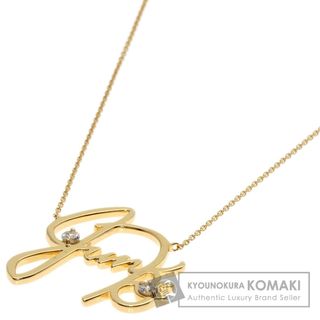 スタージュエリー(STAR JEWELRY)のSTAR JEWELRY ネーム Junko 2P ダイヤモンド ネックレス K18YG レディース(ネックレス)