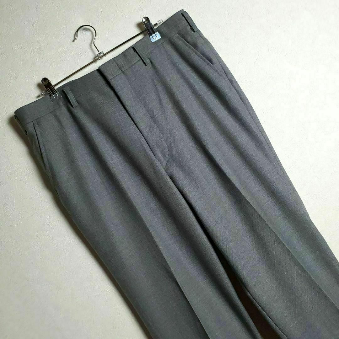 【スラックスパンツ グレー 灰 ワントーン W88 古着】 メンズのパンツ(スラックス)の商品写真