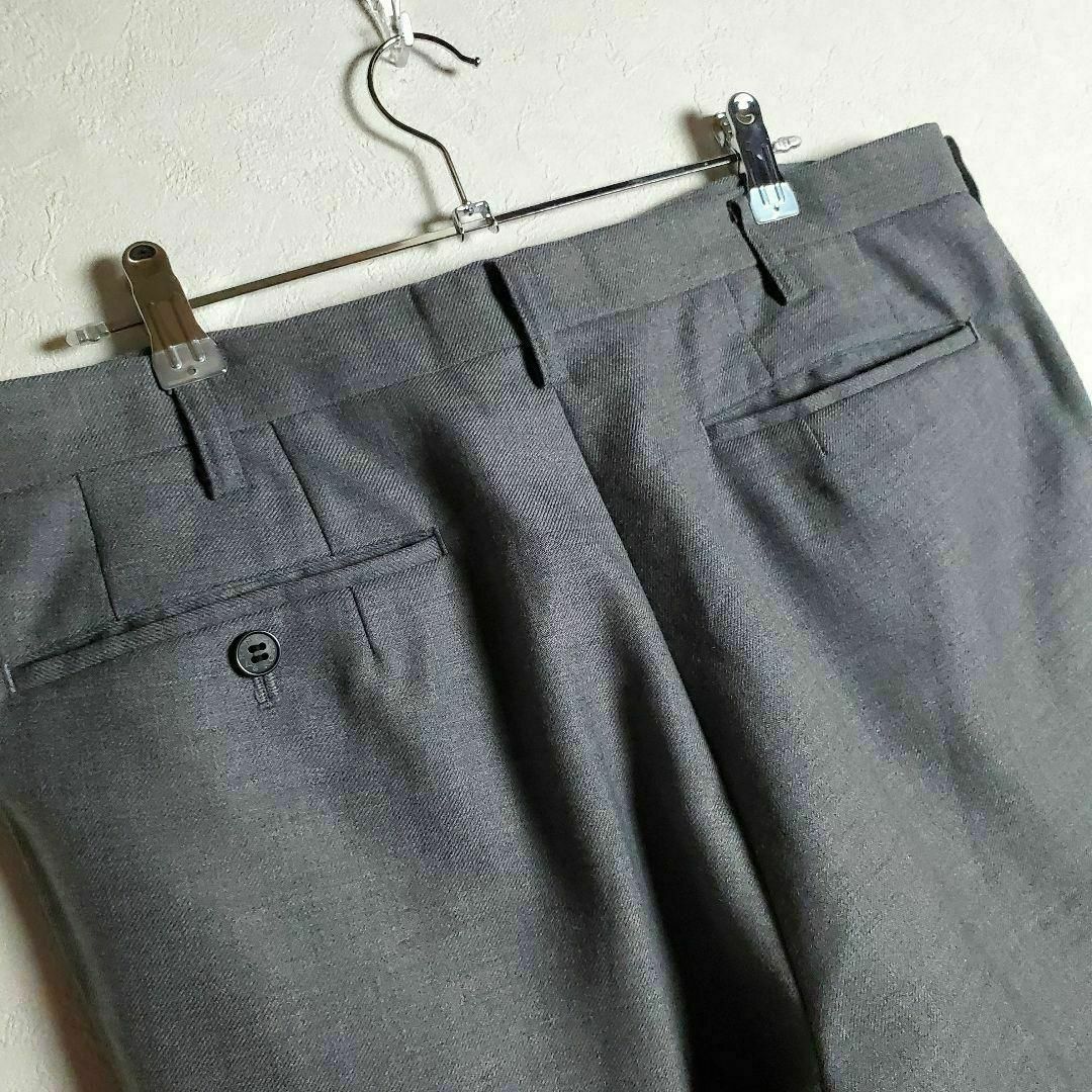【スラックスパンツ グレー 灰 ワントーン W88 古着】 メンズのパンツ(スラックス)の商品写真