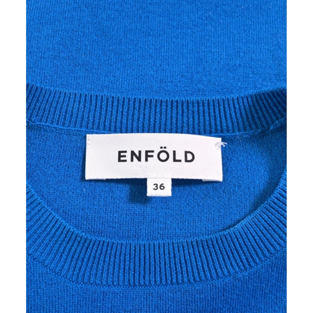 ENFOLD(エンフォルド)のENFOLD エンフォルド ワンピース 36(S位) 青系 【古着】【中古】 レディースのワンピース(ひざ丈ワンピース)の商品写真