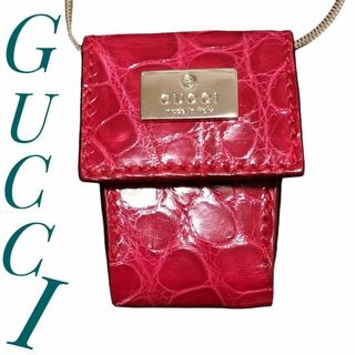 グッチ(Gucci)の極希少 グッチ ギター ピックケース ネックレス ベース 小物入れ クロコ 革(その他)