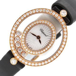 ショパール(Chopard)の　ショパール Chopard ハッピーダイヤモンド 204292-5201 ホワイト K18PG クオーツ レディース 腕時計(腕時計)