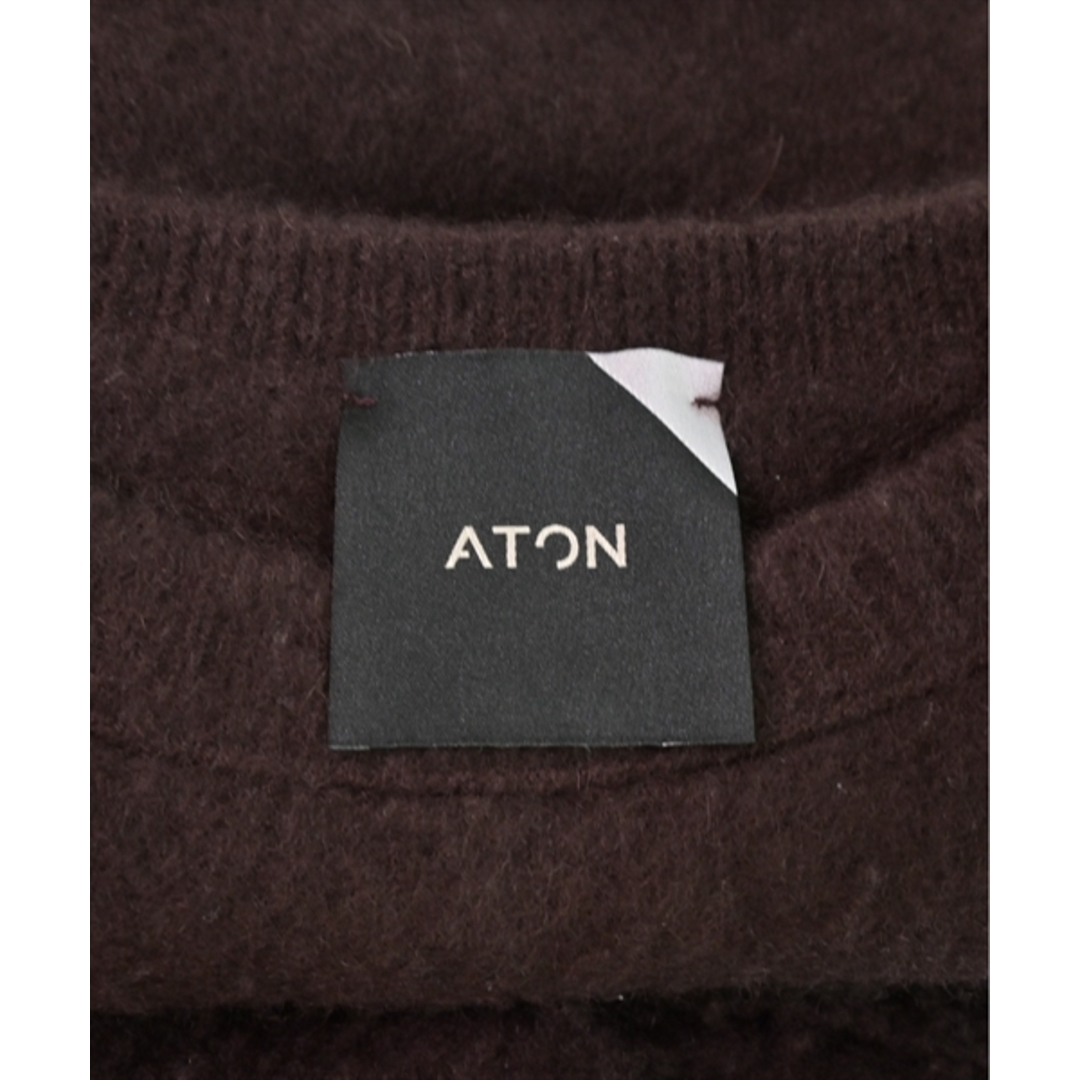 ATON(エイトン)のATON エイトン ニット・セーター 06(XXL位) 茶 【古着】【中古】 メンズのトップス(ニット/セーター)の商品写真