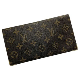 ルイヴィトン(LOUIS VUITTON)の☆☆LOUIS VUITTON ルイヴィトン モノグラム ポルトシェキエ・ダブル M62223 ブラウン 長財布 ユニセックス ゴールド金具(財布)