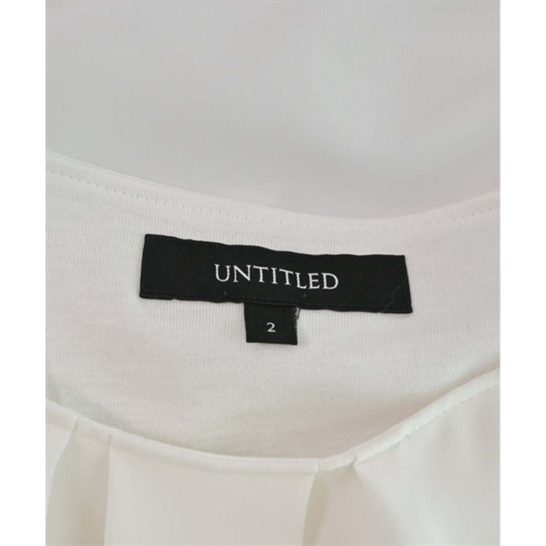 UNTITLED(アンタイトル)のUNTITLED アンタイトル ブラウス -(M位) 白 【古着】【中古】 レディースのトップス(シャツ/ブラウス(長袖/七分))の商品写真