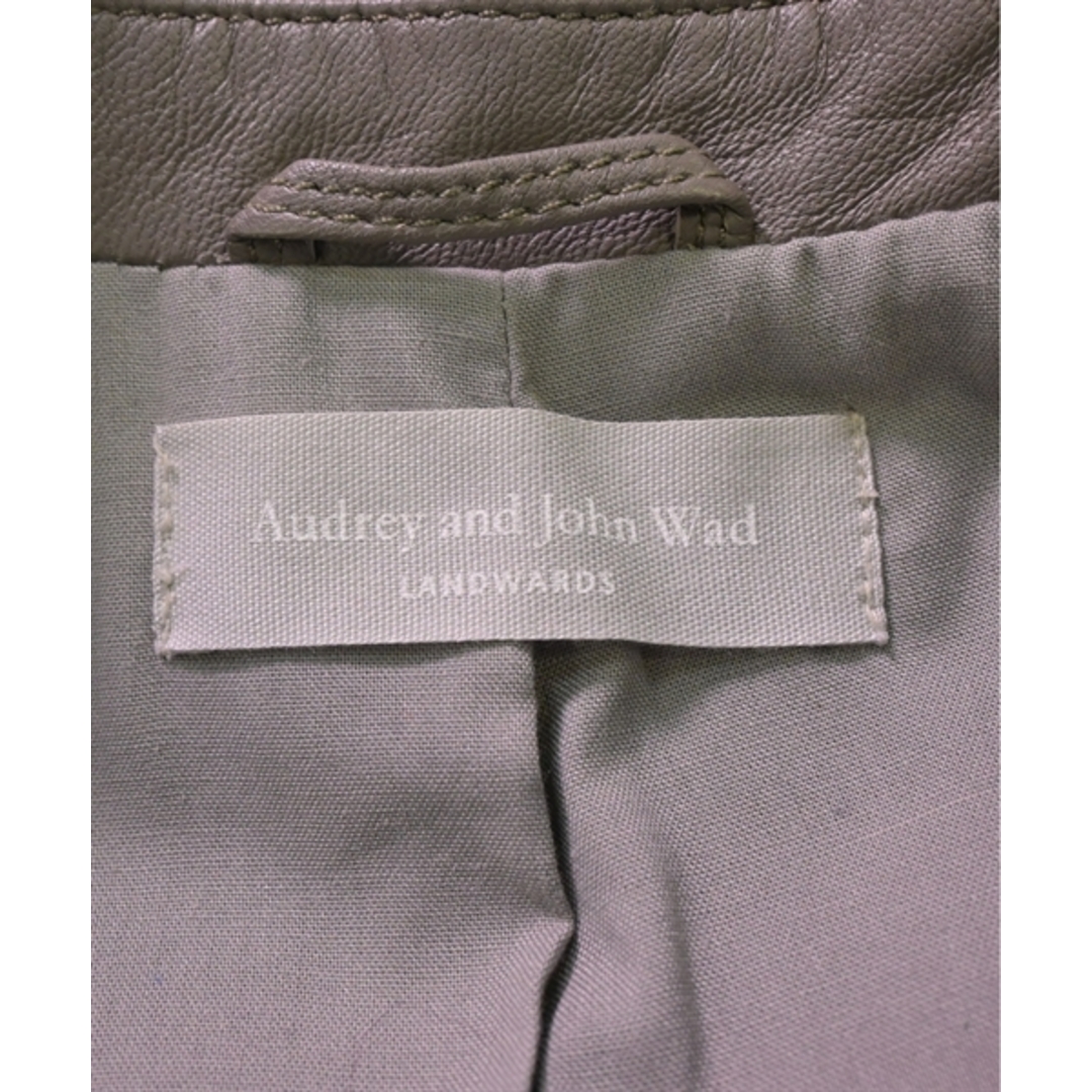 audrey and john wad(オードリーアンドジョンワッド)のaudrey and John Wad ライダース M グレーベージュ 【古着】【中古】 レディースのジャケット/アウター(ライダースジャケット)の商品写真