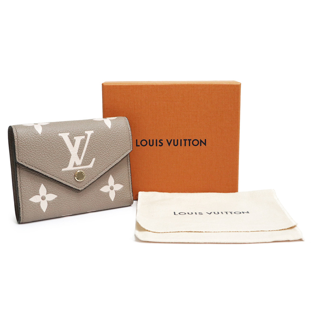 LOUIS VUITTON(ルイヴィトン)のルイ ヴィトン ポルトフォイユ ヴィクトリーヌ 三つ折り財布 モノグラムアンプラント レザー トゥルトレール クレーム ベージュ バイカラー ゴールド金具 M81861 箱付 LOUIS VUITTON（新品・未使用品） レディースのファッション小物(財布)の商品写真