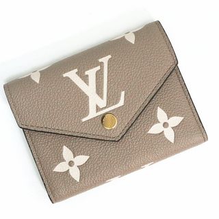 ルイヴィトン(LOUIS VUITTON)のルイ ヴィトン ポルトフォイユ ヴィクトリーヌ 三つ折り財布 モノグラムアンプラント レザー トゥルトレール クレーム ベージュ バイカラー ゴールド金具 M81861 箱付 LOUIS VUITTON（新品・未使用品）(財布)