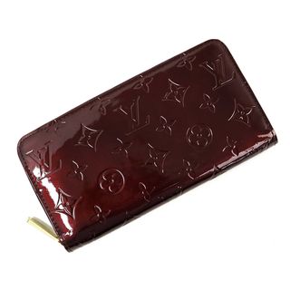 ルイヴィトン(LOUIS VUITTON)のルイ ヴィトン ジッピー ウォレット ラウンドファスナー 長財布 ヴェルニ パテント エナメル レザー アマラント ゴールド金具 M93522 箱付 LOUIS VUITTON（未使用保管品）(財布)