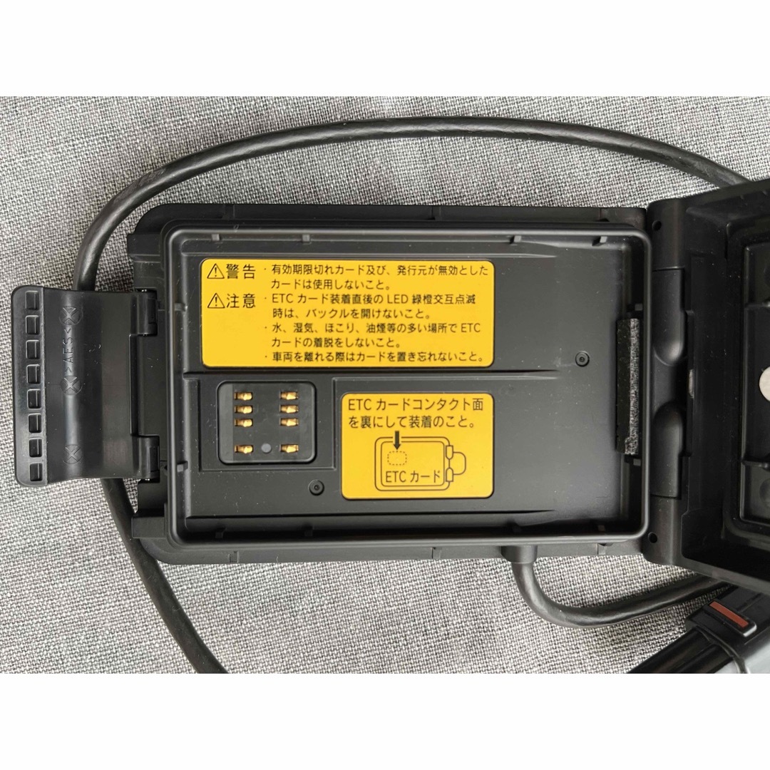 【送料込】二輪用ETC（日本無線JRM-12）USB電源 中古美品 自動車/バイクのバイク(パーツ)の商品写真