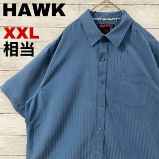 p72 モダール混 US古着 トニーホーク HAWK 半袖シャツ ストライプ(シャツ)