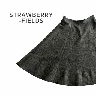 ストロベリーフィールズ(STRAWBERRY-FIELDS)のSTRAWBERRY-FIELDS ひざ丈フリルスカート(ひざ丈スカート)