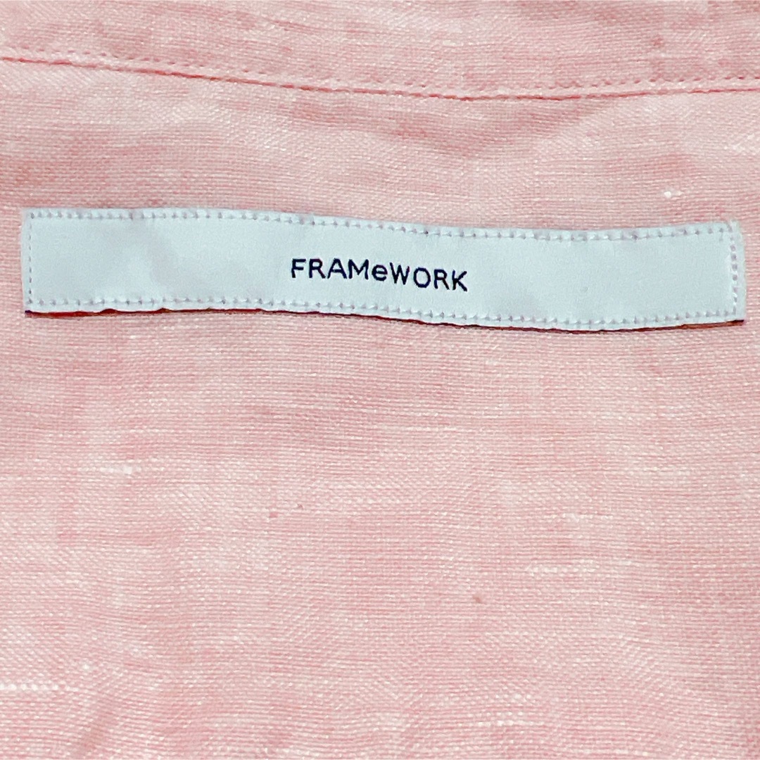 FRAMeWORK(フレームワーク)のFRAMeWORK フレンチリネン シャツ 長袖 ピンク F レディースのトップス(シャツ/ブラウス(長袖/七分))の商品写真