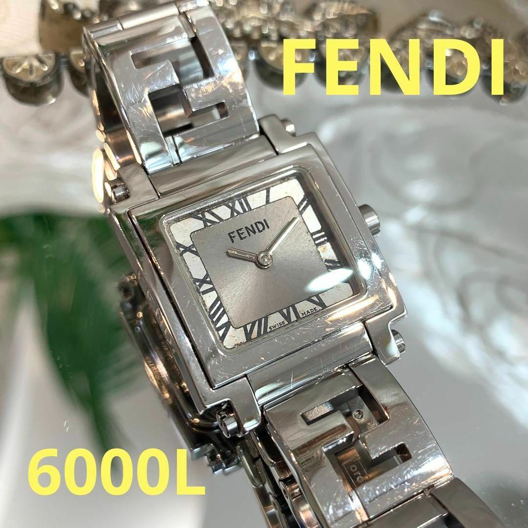 FENDI(フェンディ)のFENDI フェンディ クアドロ 6000L スクエアフェイス 腕時計 クォーツ レディースのファッション小物(腕時計)の商品写真