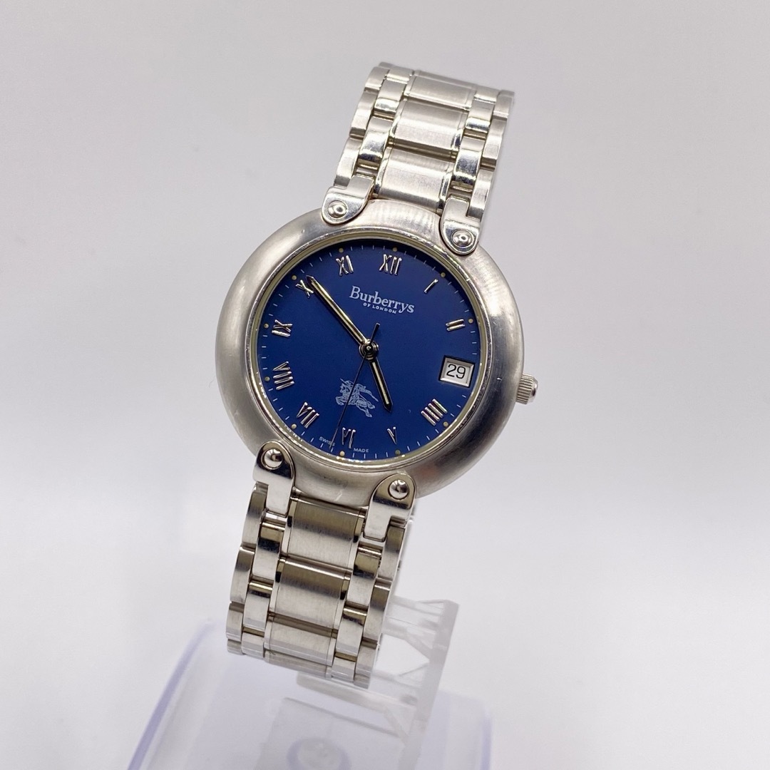 BURBERRY(バーバリー)のBURBERRY バーバリー QZ 11000G1.7180ネイビー文字盤デイト メンズの時計(腕時計(アナログ))の商品写真