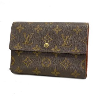 ルイヴィトン(LOUIS VUITTON)の【4ge5464】ルイヴィトン 三つ折り財布/モノグラム/ポルトトレゾールエテュイパピエ/M61202/ブラウン【中古】メンズ/レディース/ユニセックス(財布)