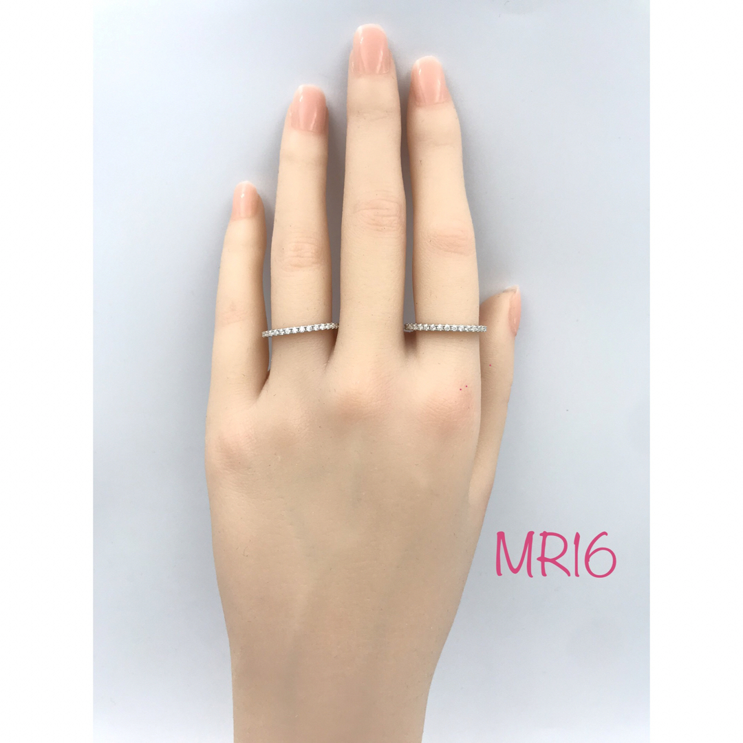 MR16／12.5号 1.8㎜フルエタニティ モアサナイトリング♡シルバー925 レディースのアクセサリー(リング(指輪))の商品写真