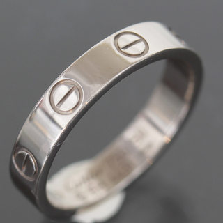 カルティエ(Cartier)のカルティエ ミニラブリング 10号(50)K18WG レディース指輪 E1039(リング(指輪))