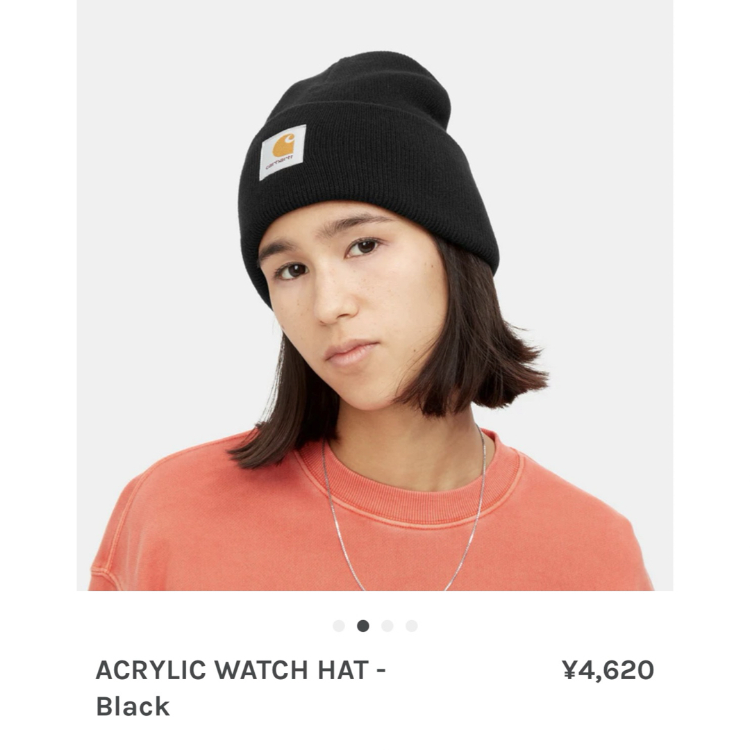 carhartt(カーハート)のCarhartt ACRYLIC WATCH HAT - Black メンズの帽子(ニット帽/ビーニー)の商品写真