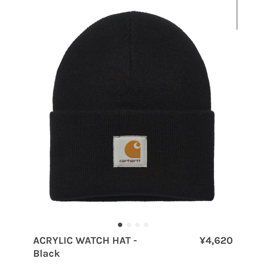 carhartt(カーハート)のCarhartt ACRYLIC WATCH HAT - Black メンズの帽子(ニット帽/ビーニー)の商品写真