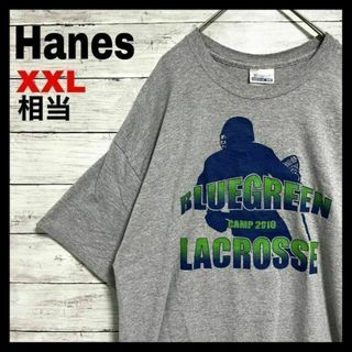 ヘインズ(Hanes)のh9 US古着　Hanes　半袖Tシャツ　BLUEGREEN　ラクロス(Tシャツ/カットソー(半袖/袖なし))