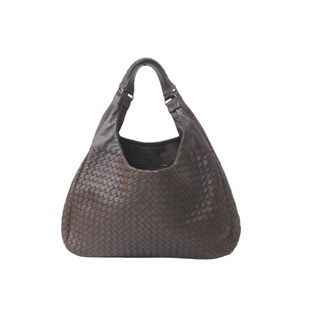 ボッテガヴェネタ(Bottega Veneta)のBOTTEGAVENETA ボッテガヴェネタ ショルダーバッグ カンパーナバッグ イントレチャート 124864V00162072 ブラウン 美品 中古 61953(ハンドバッグ)