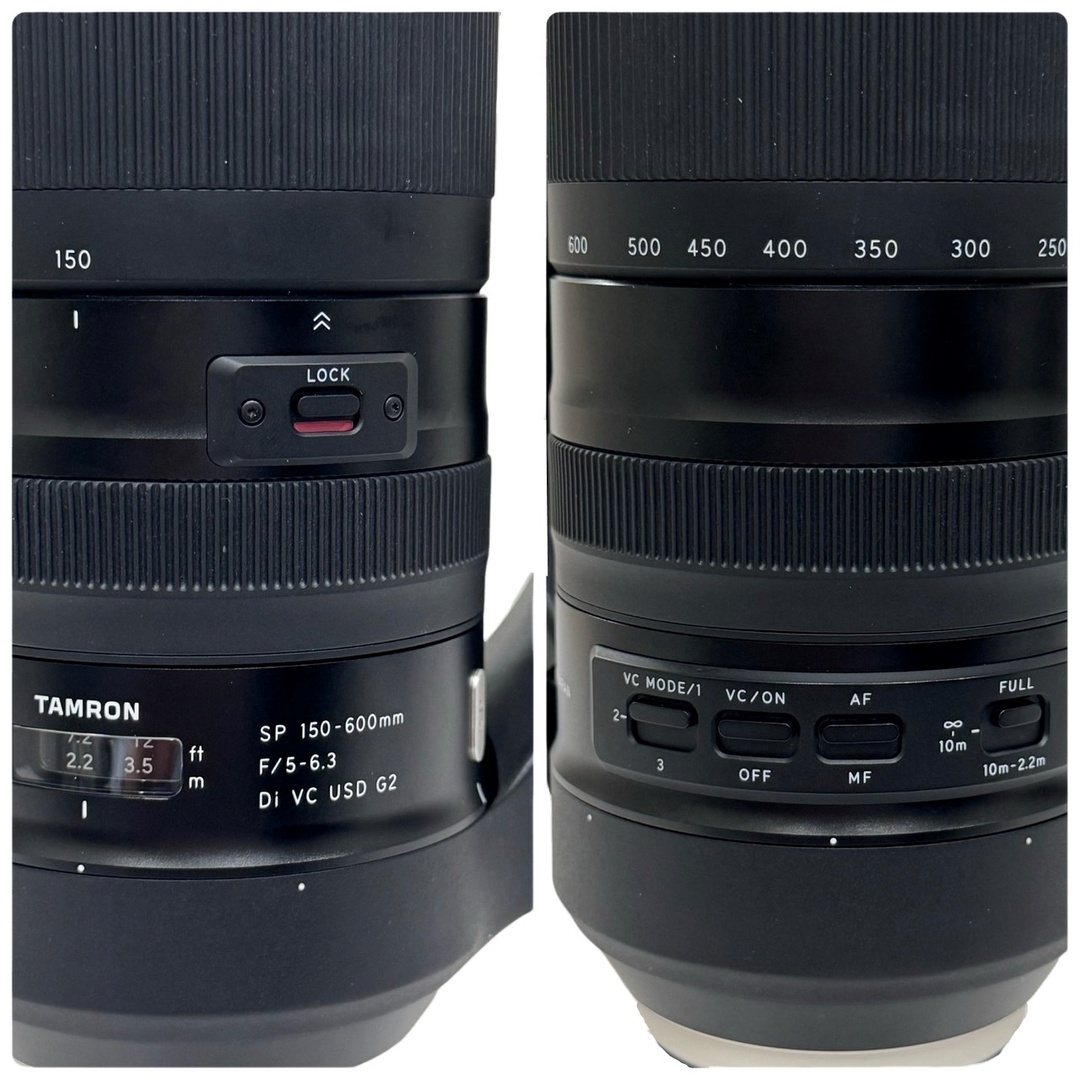 TAMRON(タムロン)のニコン TAMRON SP 150-600mm 6.3 Di VC USD G2 A022N 望遠ズームレンズ 一眼レフ ブラック 【中古】 12403K461 スマホ/家電/カメラのカメラ(レンズ(ズーム))の商品写真