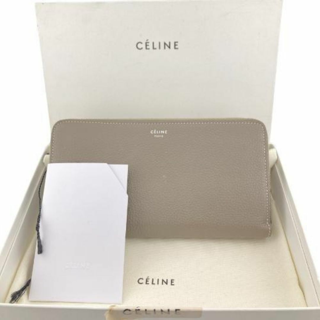 celine(セリーヌ)のセリーヌ レザー ラージ ジップドウォレット ラウンドジップウォレット 長財布 レディースのファッション小物(財布)の商品写真