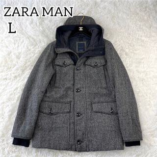 ZARA MAN メンズ　アウター　40 L グレー　お洒落　人気　上品