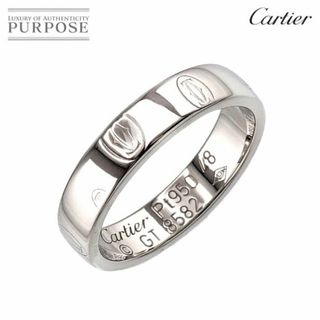 カルティエ(Cartier)のカルティエ Cartier ハッピーバースデー ロゴ #48 リング Pt プラチナ 指輪 Happy Birthday Logo Ring【証明書付き】VLP 90223491(リング(指輪))