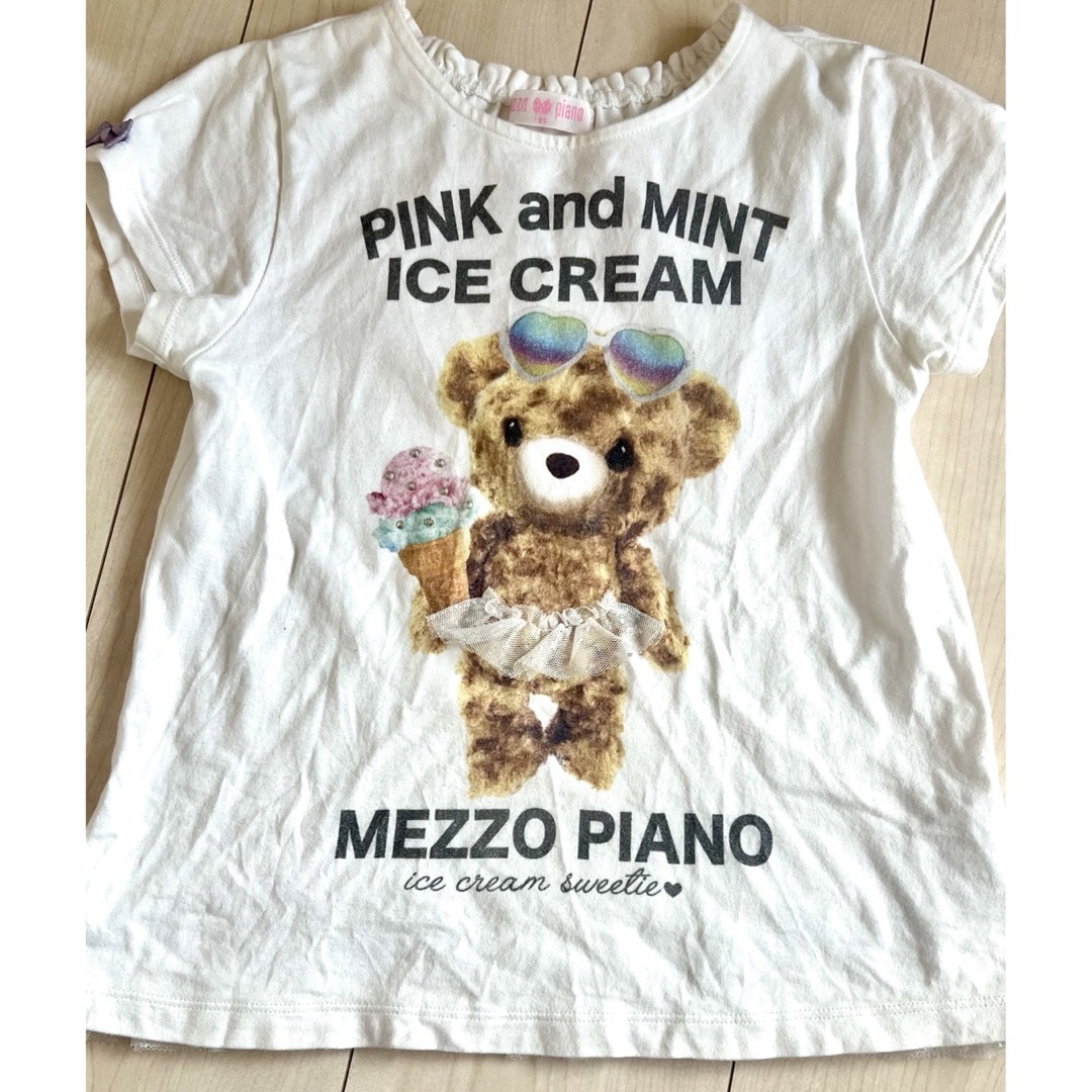 mezzo piano(メゾピアノ)のメゾピアノ　カットソー　130センチ キッズ/ベビー/マタニティのキッズ服女の子用(90cm~)(Tシャツ/カットソー)の商品写真