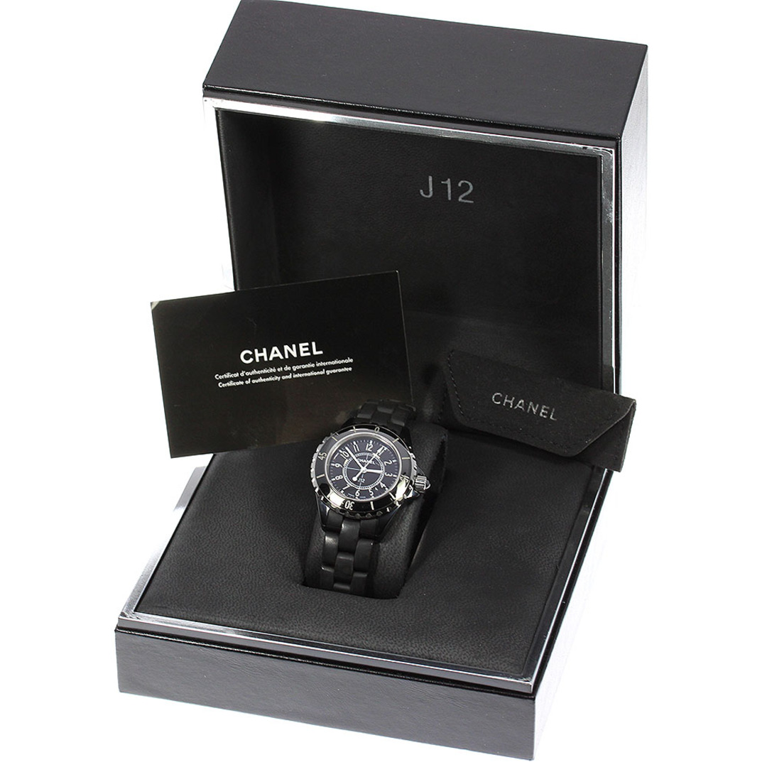 CHANEL(シャネル)のシャネル CHANEL H0681 J12 黒セラミック クォーツ レディース 良品 内箱・保証書付き_811095 レディースのファッション小物(腕時計)の商品写真