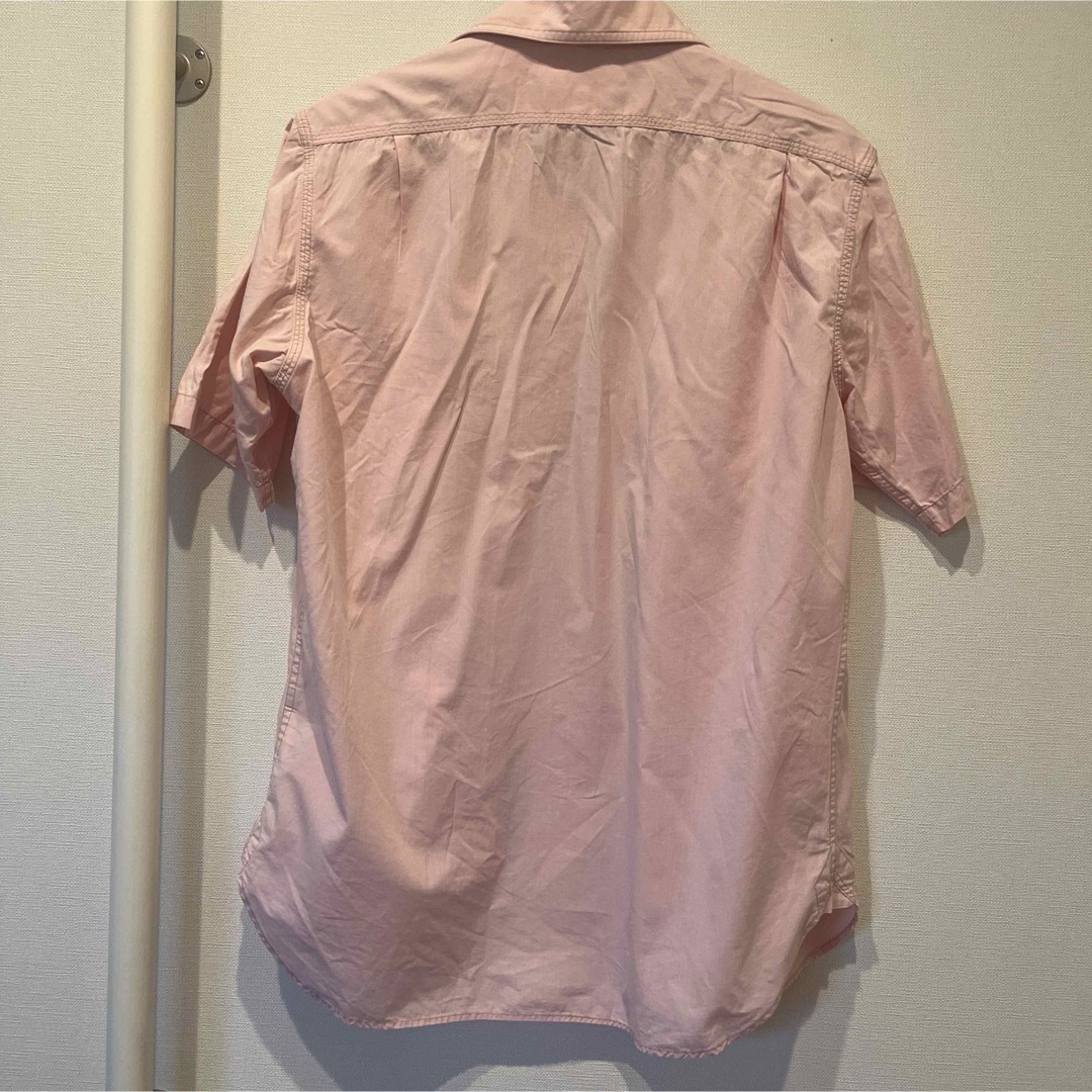 UNIQLO(ユニクロ)のユニクロ半袖シャツ　ピンク綿100%Mサイズ春夏 メンズのトップス(シャツ)の商品写真