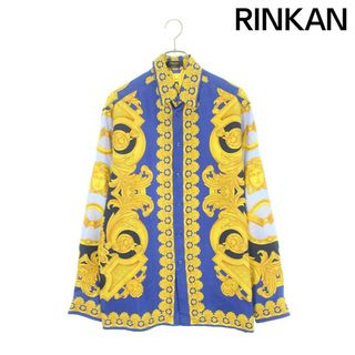 ヴェルサーチ(VERSACE)のヴェルサーチ  1003941 1A05710 総柄シルク長袖シャツ メンズ 46(シャツ)