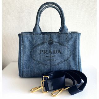 プラダ(PRADA)のPRADA CANAPA プラダ カナパ ミニ　デニムバッグ(ショルダーバッグ)