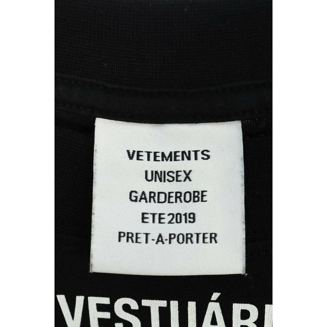VETEMENTS(ヴェトモン)のヴェトモン  USS197067 TRANSLATEDプリントTシャツ メンズ XS メンズのトップス(Tシャツ/カットソー(半袖/袖なし))の商品写真
