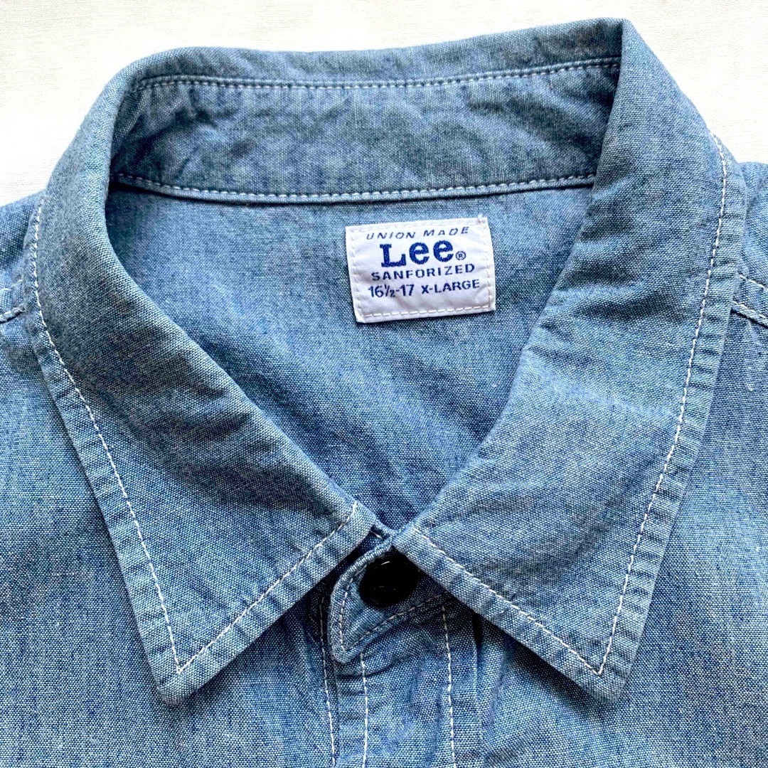 Lee(リー)のLee  リー　半袖　シャツ　カットソー　デニム　男女兼用　ブルー　FREE メンズのトップス(Tシャツ/カットソー(半袖/袖なし))の商品写真