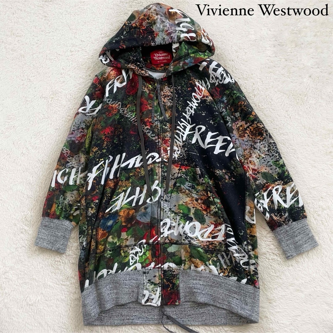 Vivienne Westwood(ヴィヴィアンウエストウッド)の極美品　ヴィヴィアンウエストウッド　パーカーワンピース　フリーダムファイター レディースのワンピース(ひざ丈ワンピース)の商品写真