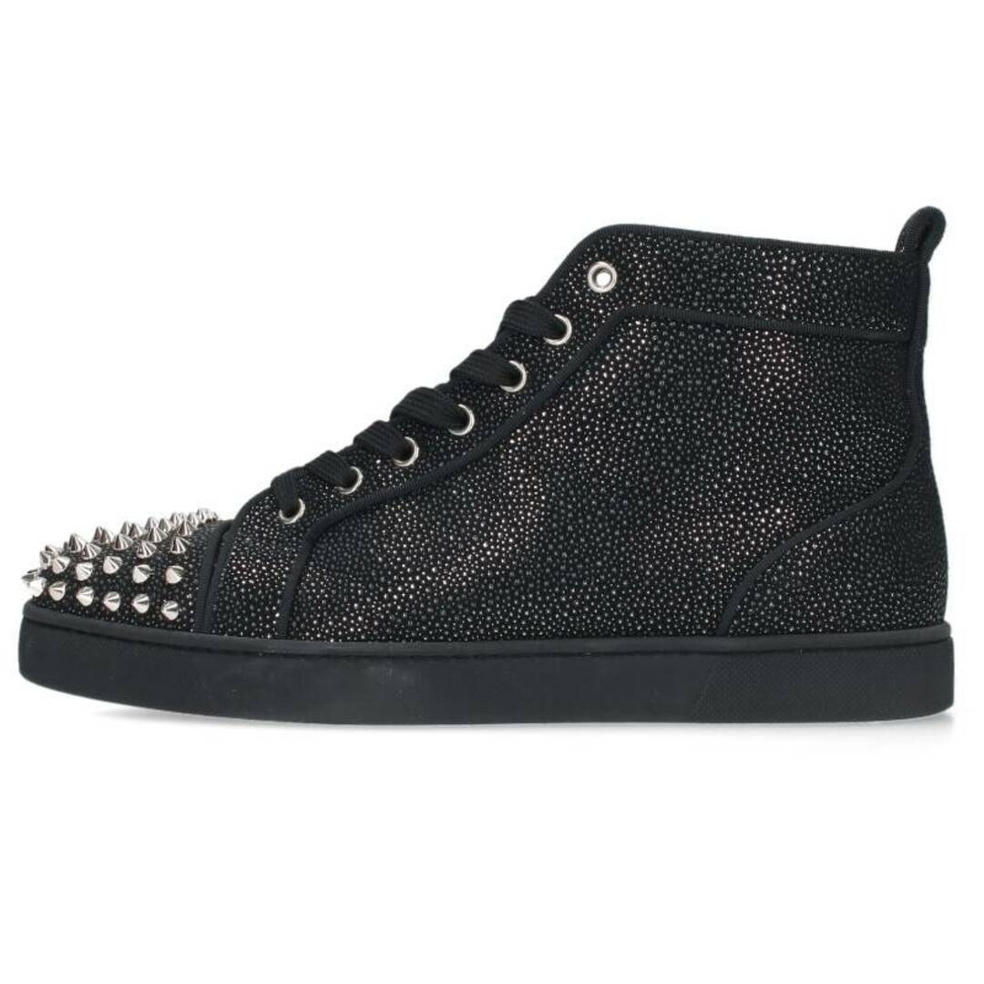 Christian Louboutin(クリスチャンルブタン)のクリスチャンルブタン  LOU SPIKES ORLATO FLAT SUEDE スパイクスタッズハイカットスニーカー メンズ 41.5 メンズの靴/シューズ(スニーカー)の商品写真