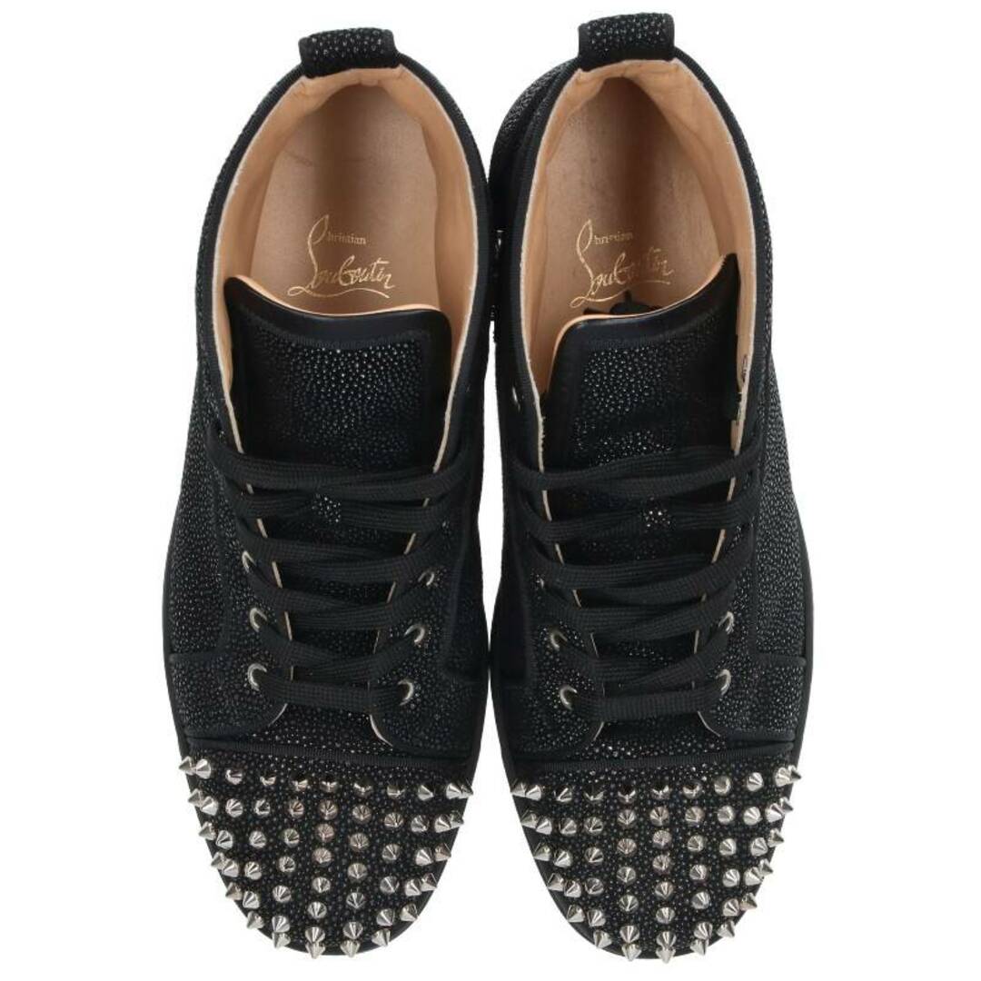 Christian Louboutin(クリスチャンルブタン)のクリスチャンルブタン  LOU SPIKES ORLATO FLAT SUEDE スパイクスタッズハイカットスニーカー メンズ 41.5 メンズの靴/シューズ(スニーカー)の商品写真