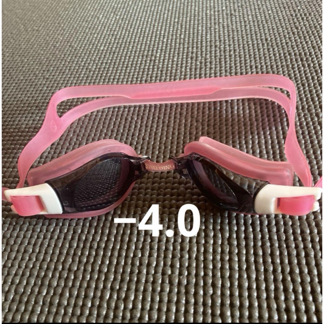 度付きゴーグル　水泳　ピンク×黒　度数−4.0 スポーツ/アウトドアのスポーツ/アウトドア その他(マリン/スイミング)の商品写真