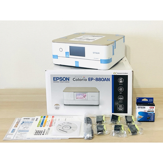 エプソン(EPSON)の【未使用】EPSON インクジェットプリンター複合機　カラリオ　EP-880AN(PC周辺機器)