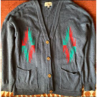 チチカカ(titicaca)のチチカカ　ニットカーディガン　M   青(カーディガン)