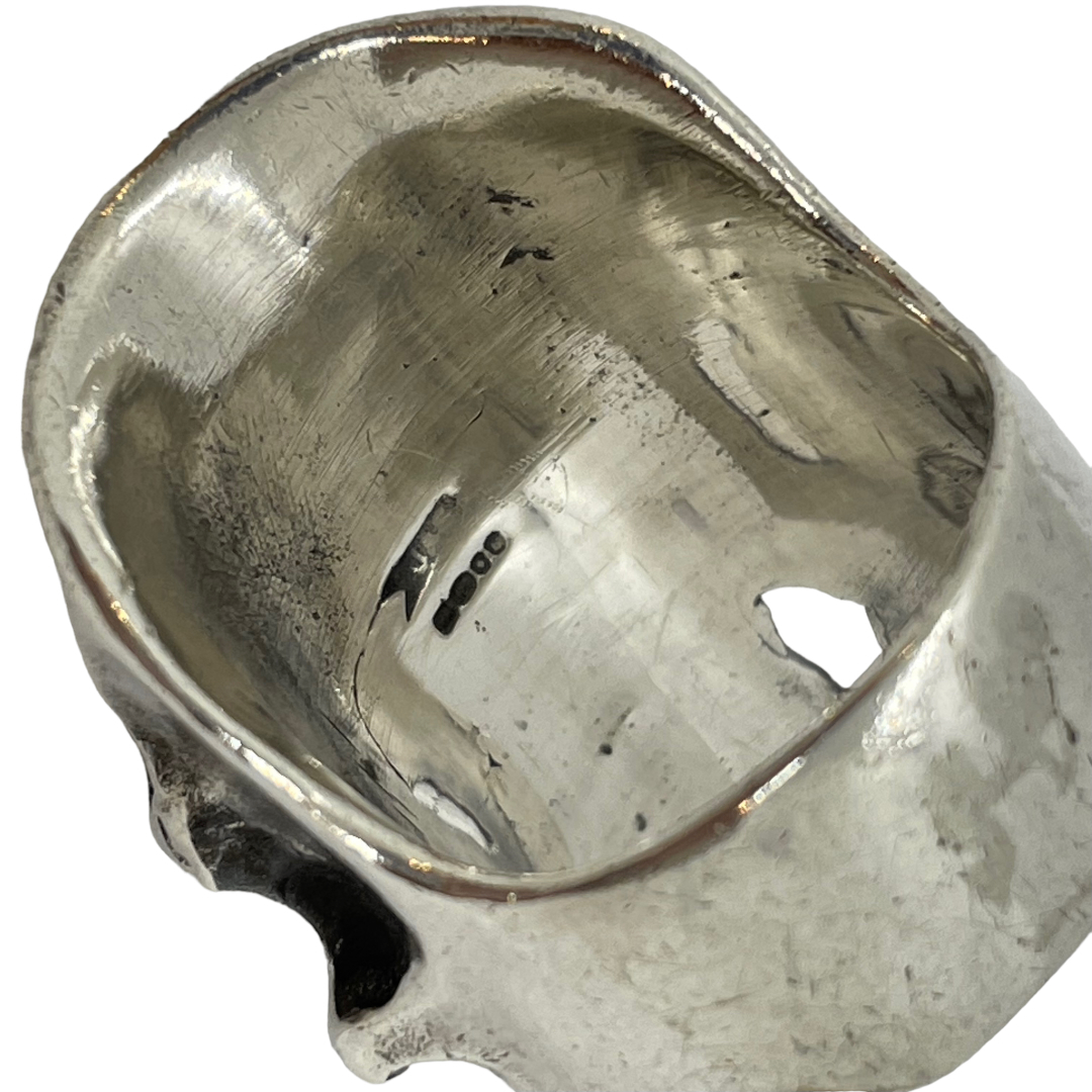 CRAZY PIG(クレイジーピッグ)のCRAZY PIG クレイジーピッグ PSYCHO S.O.B. SKULL RING リング メンズ 18号 送料無料 中古 IT1 メンズのアクセサリー(リング(指輪))の商品写真