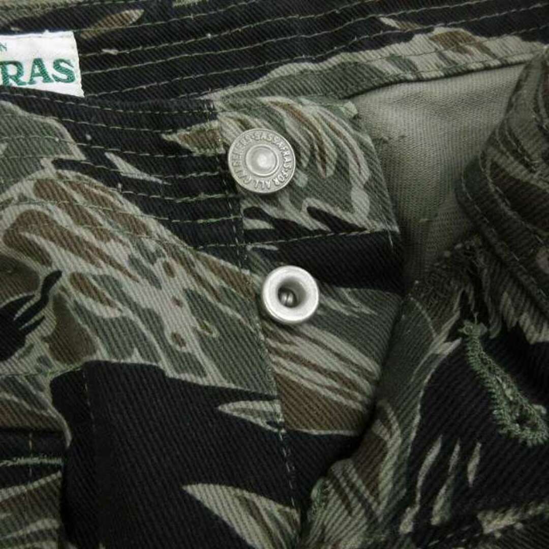 SASSAFRAS(ササフラス)のササフラス フォールリーフ カーゴパンツ タイガーカモ カーキ S ■SM1 メンズのパンツ(ワークパンツ/カーゴパンツ)の商品写真