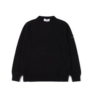 ストーンアイランド(STONE ISLAND)のstone island ニット　腕ロゴ　BLACK (ニット/セーター)