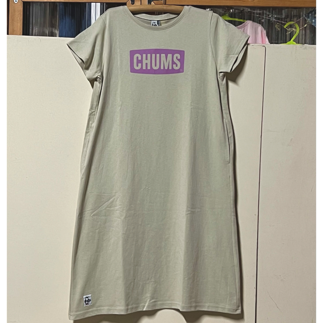 CHUMS(チャムス)の新品　CHUMS ロゴ　ワンピース　チャムス  gra レディースのワンピース(ひざ丈ワンピース)の商品写真