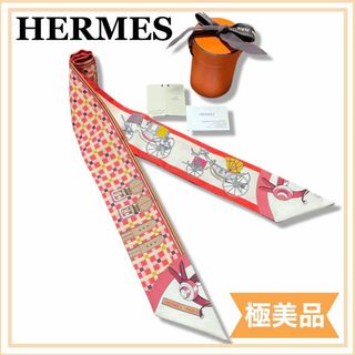 エルメス(Hermes)の一点物　正規品　エルメス　ツイリー　馬車の返還　スカーフ　レッド　送料無料(バンダナ/スカーフ)