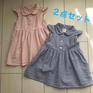 H&M - H&M ワンピース 色違い♡2点セット 65〜70cmの通販 by